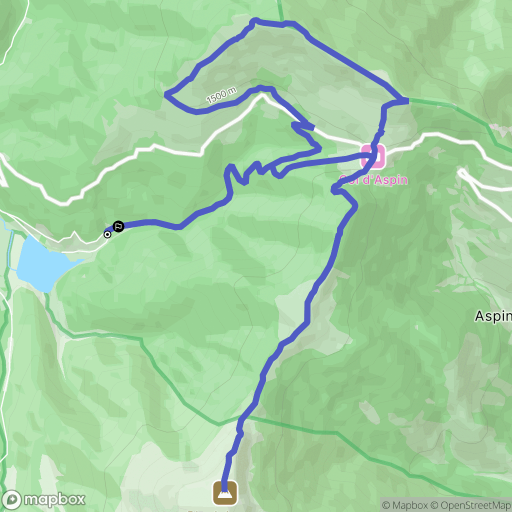 Campan : carte du parcours de randonnée - France