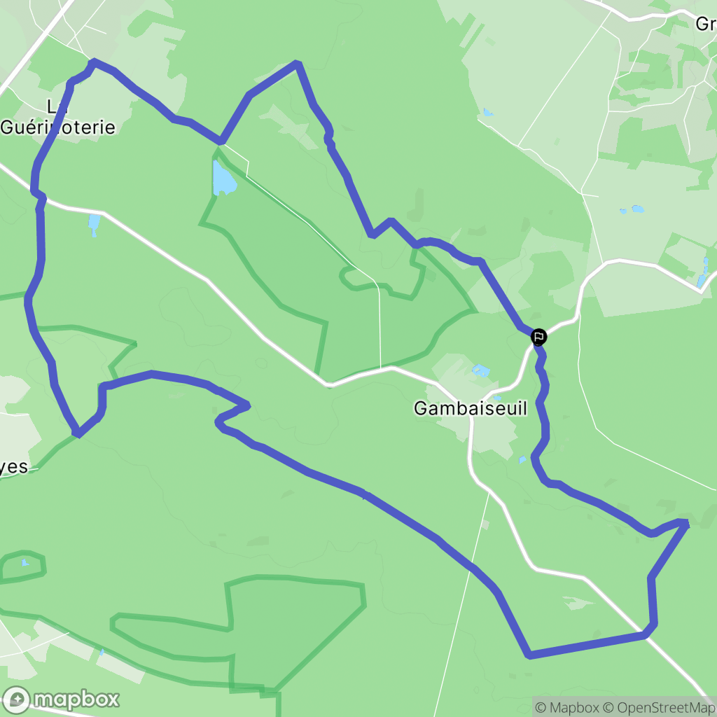Gambaiseuil : carte du parcours de randonnée - France