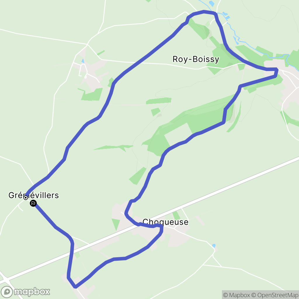 Grémévillers : carte du parcours de randonnée - France