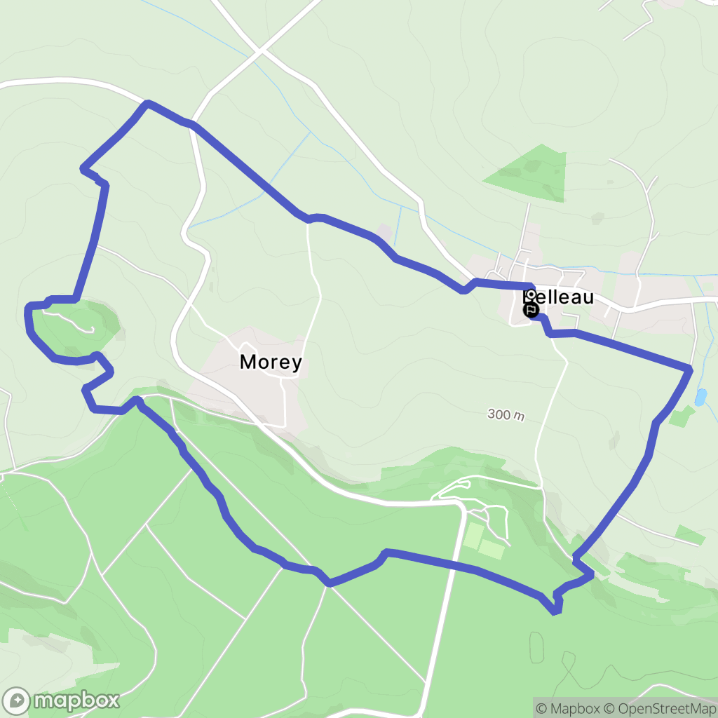 Belleau : carte du parcours de randonnée - France