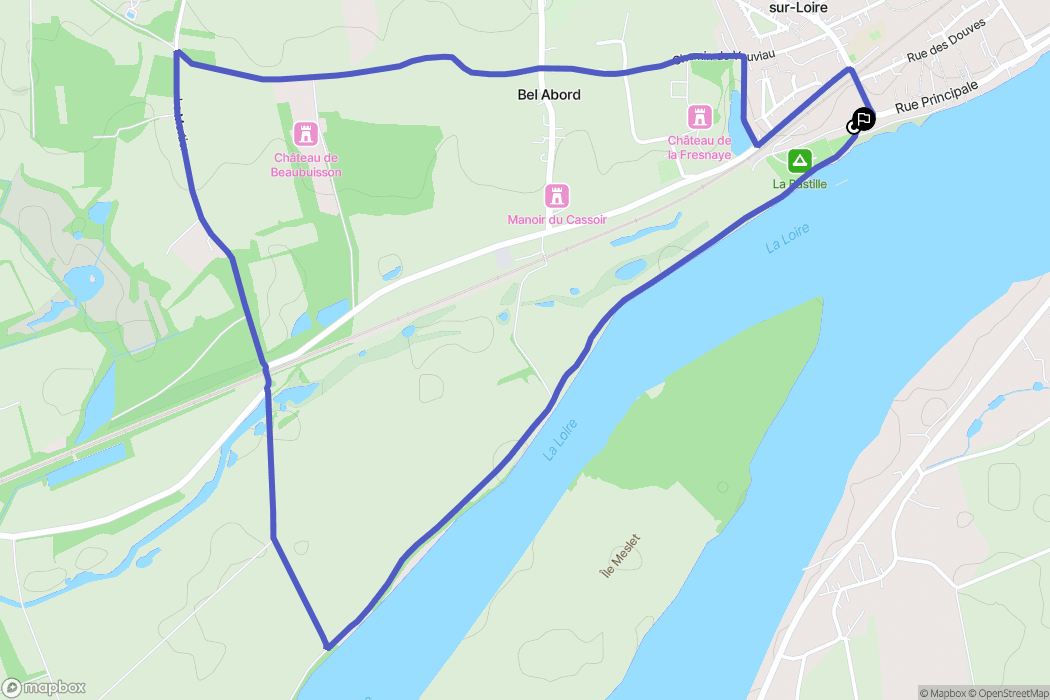 Ingrandes-le-Fresne-sur-Loire : carte du parcours de randonnée - France