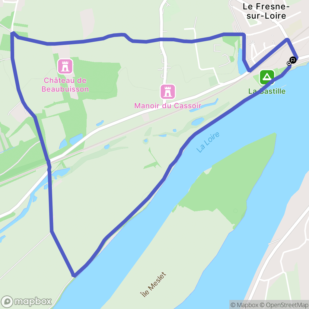 Ingrandes-le-Fresne-sur-Loire : carte du parcours de randonnée - France