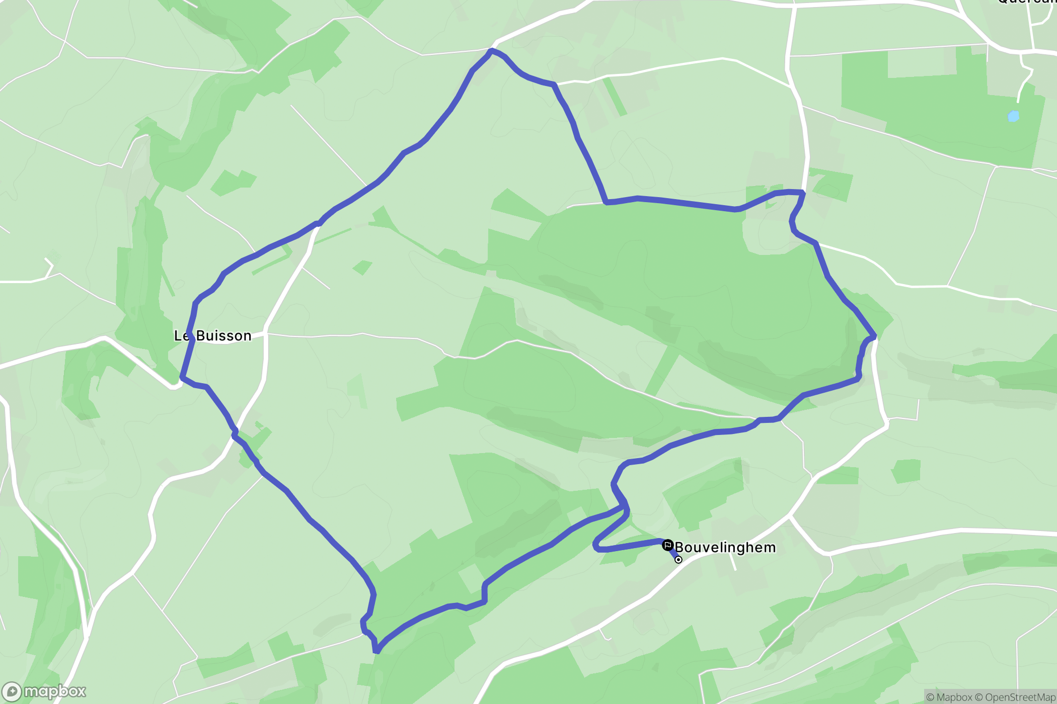 Bouvelinghem : carte du parcours de randonnée - France
