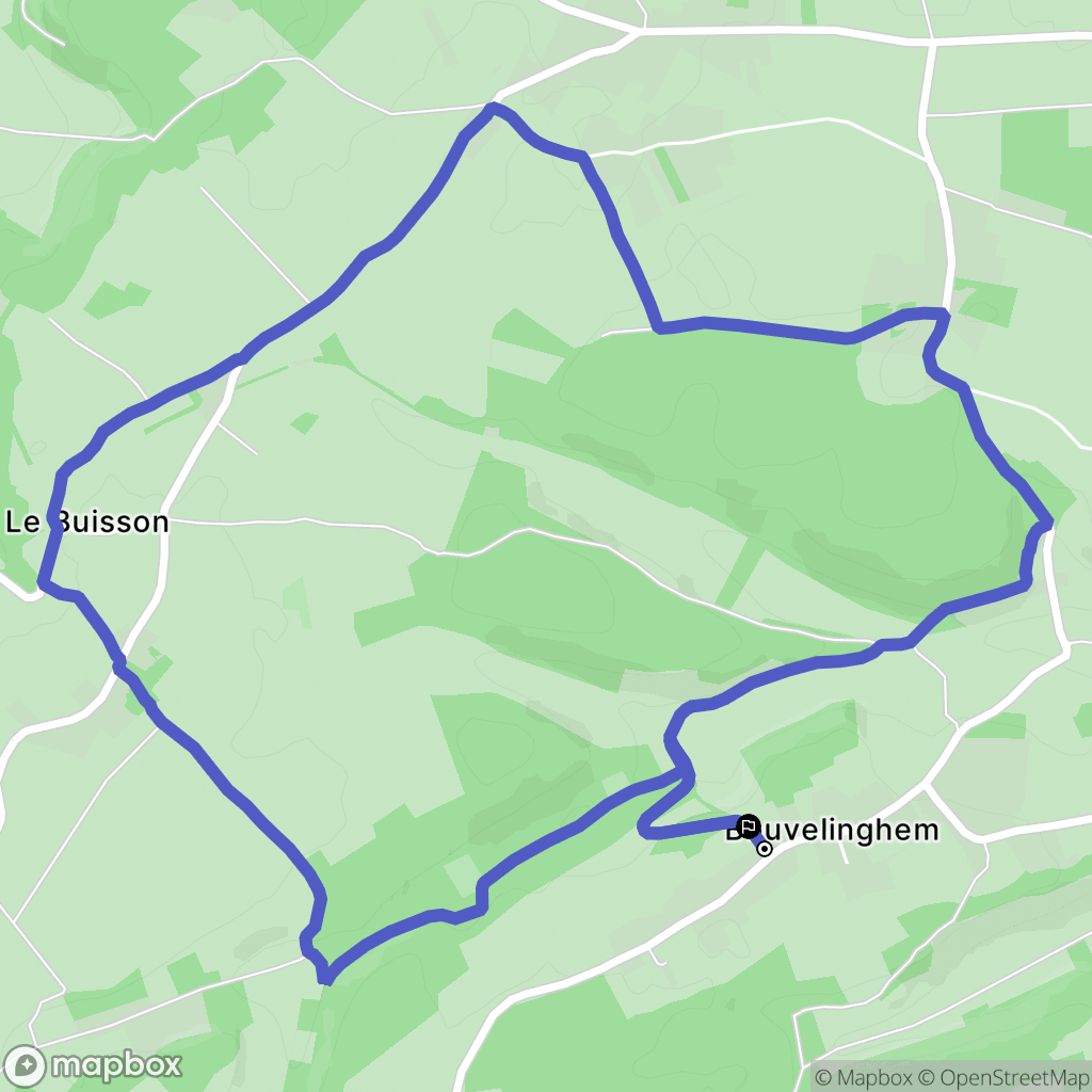Bouvelinghem : carte du parcours de randonnée - France