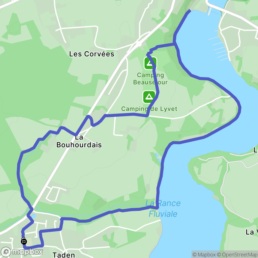 Taden : carte du parcours de randonnée - France