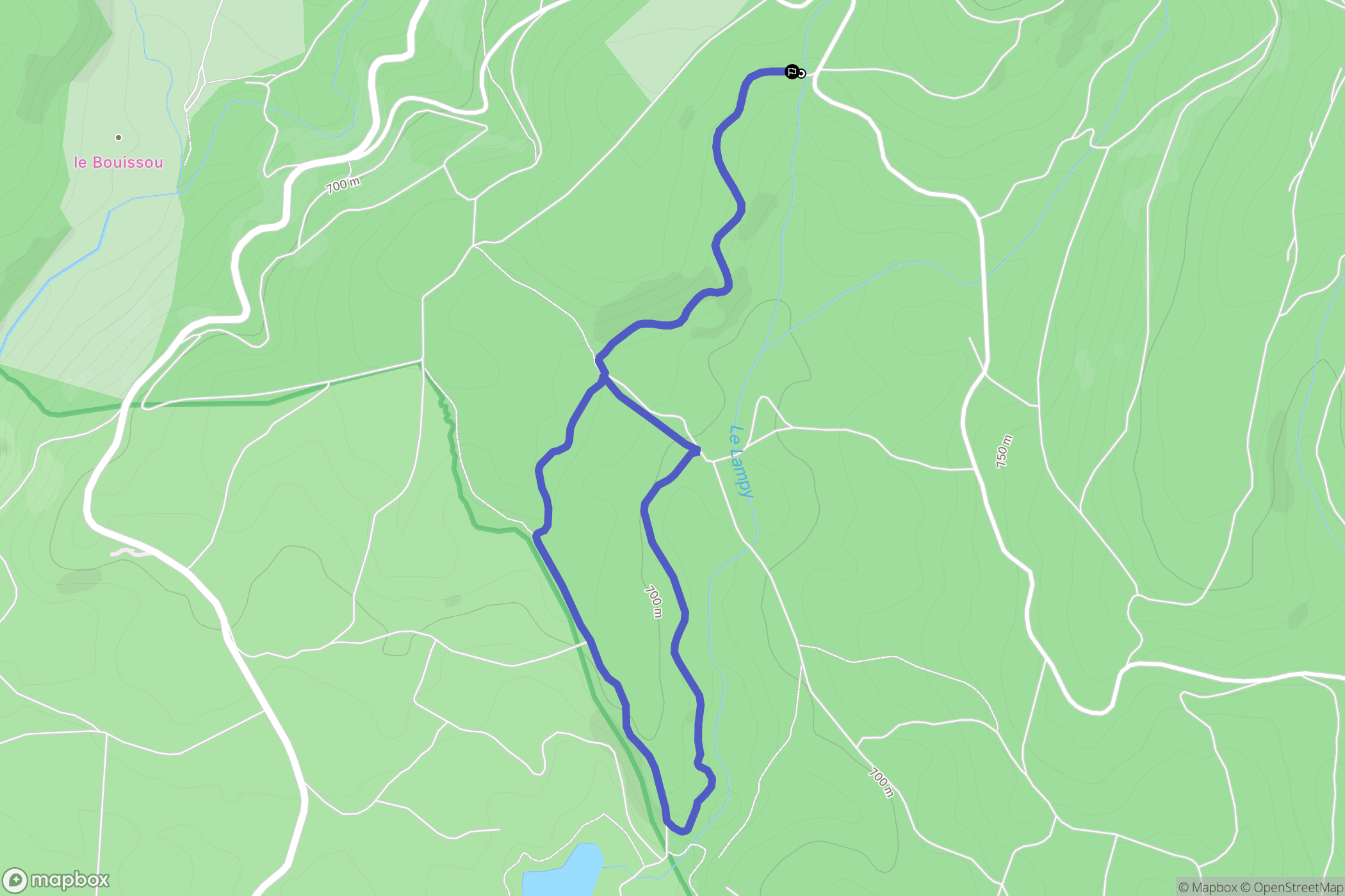 Arfons : carte du parcours de randonnée - France