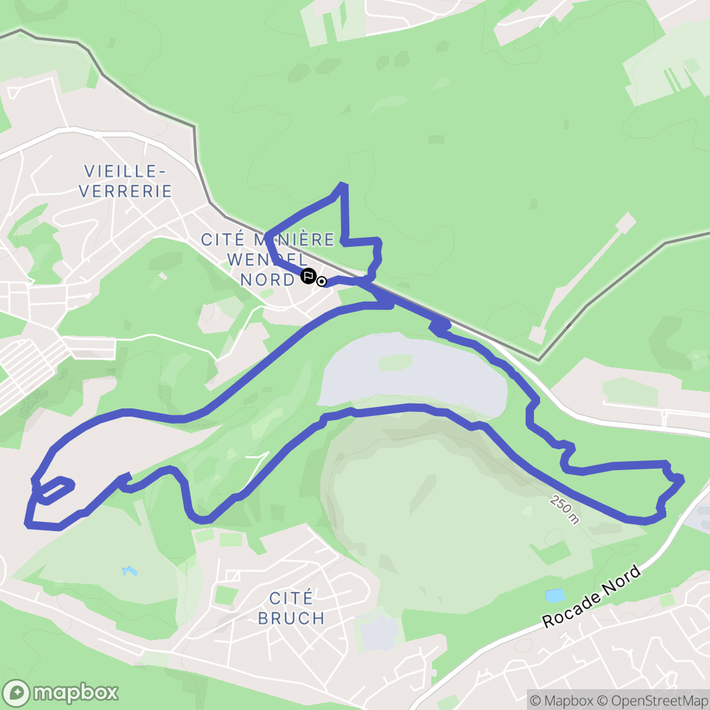Petite-Rosselle : carte du parcours de randonnée - France