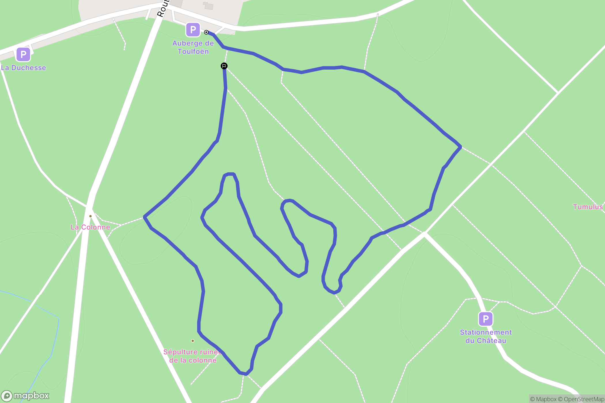 Quimperlé : carte du parcours de randonnée - France