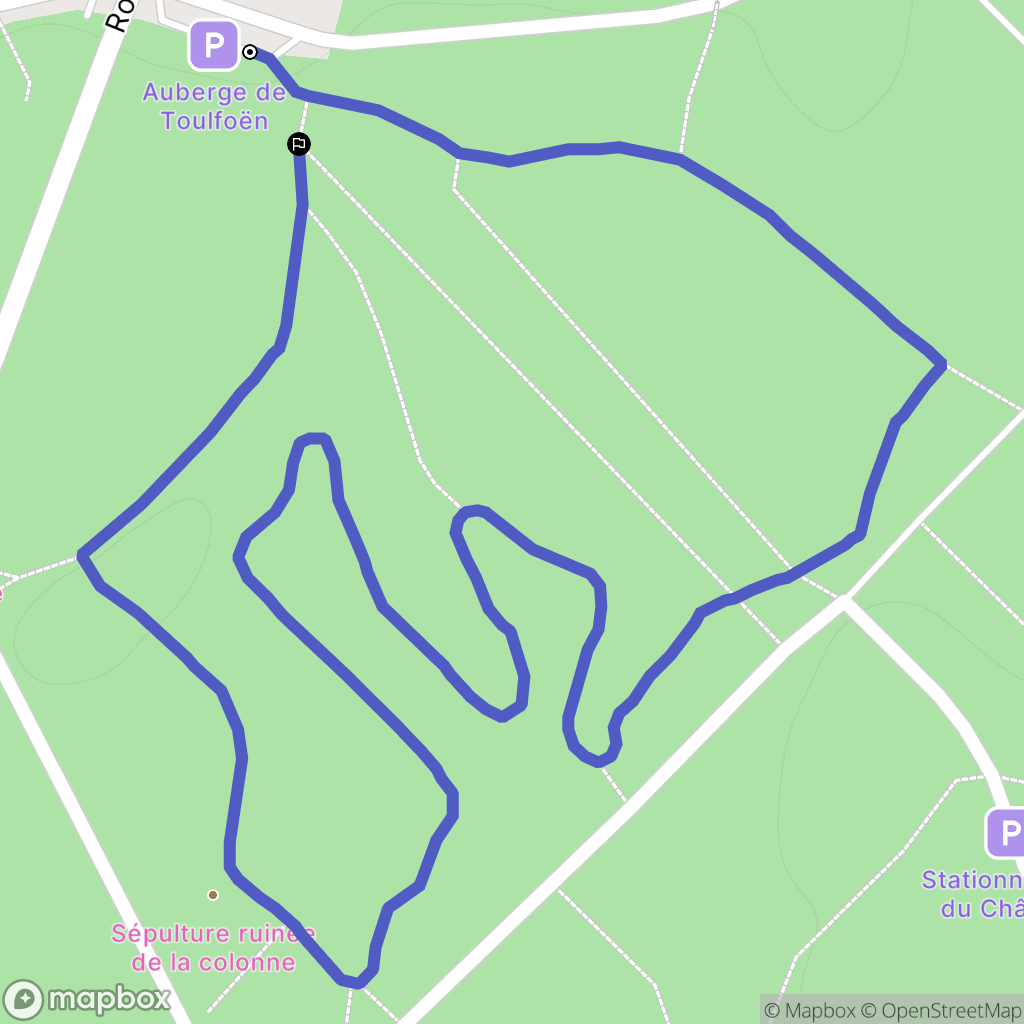 Quimperlé : carte du parcours de randonnée - France