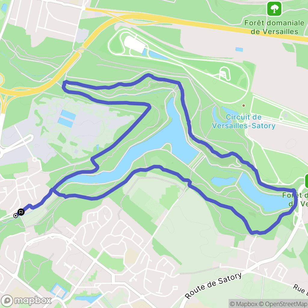 Guyancourt : carte du parcours de randonnée - France