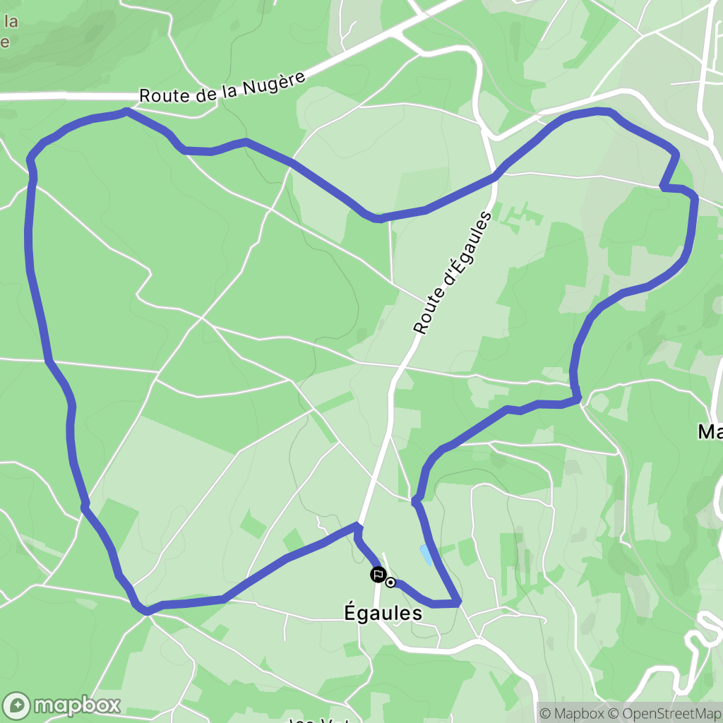 Volvic : carte du parcours de randonnée - France