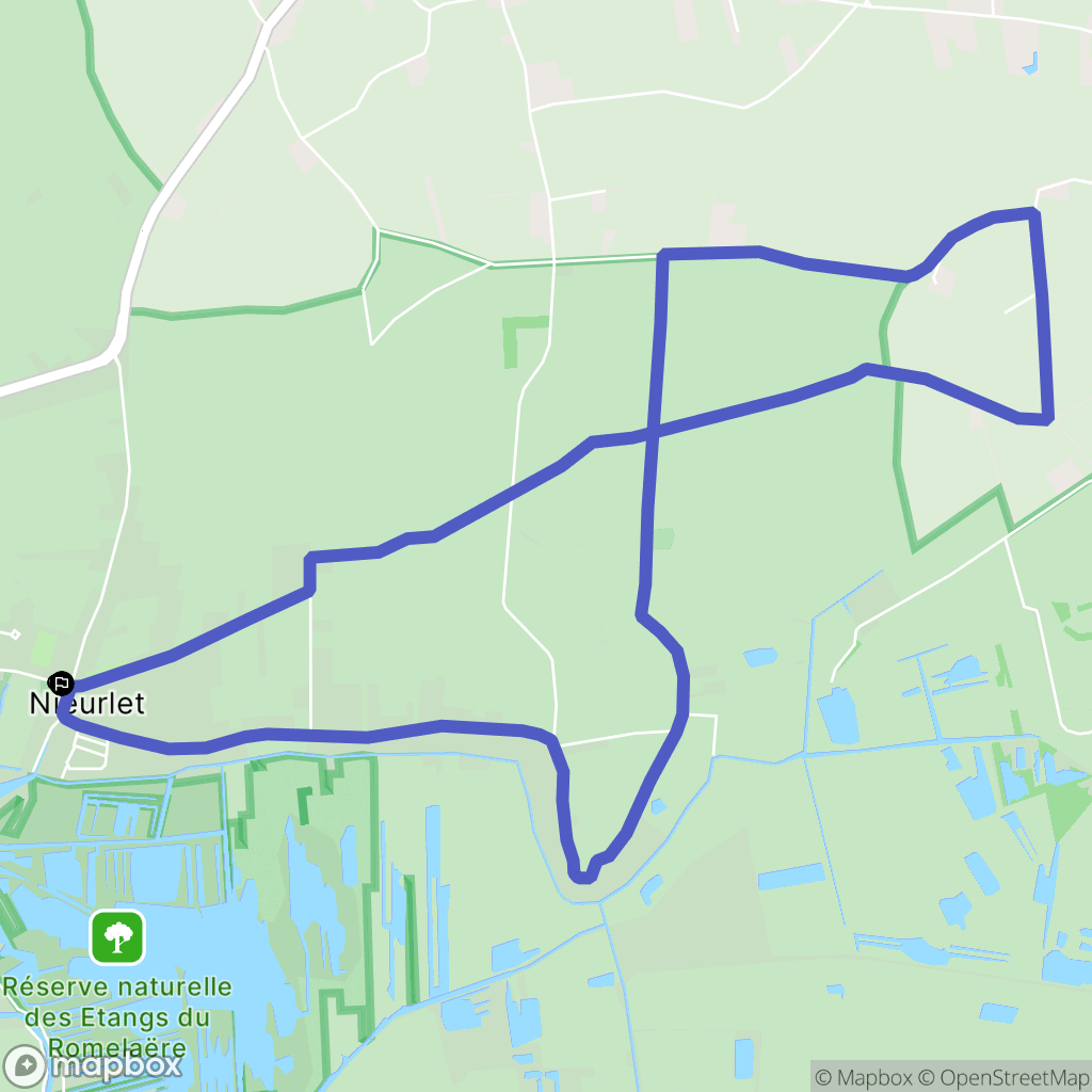 Nieurlet : carte du parcours de randonnée - France