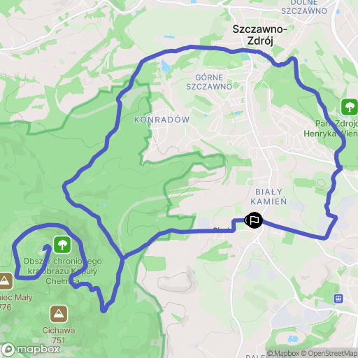 Wałbrzych: mapa trasy - Poland