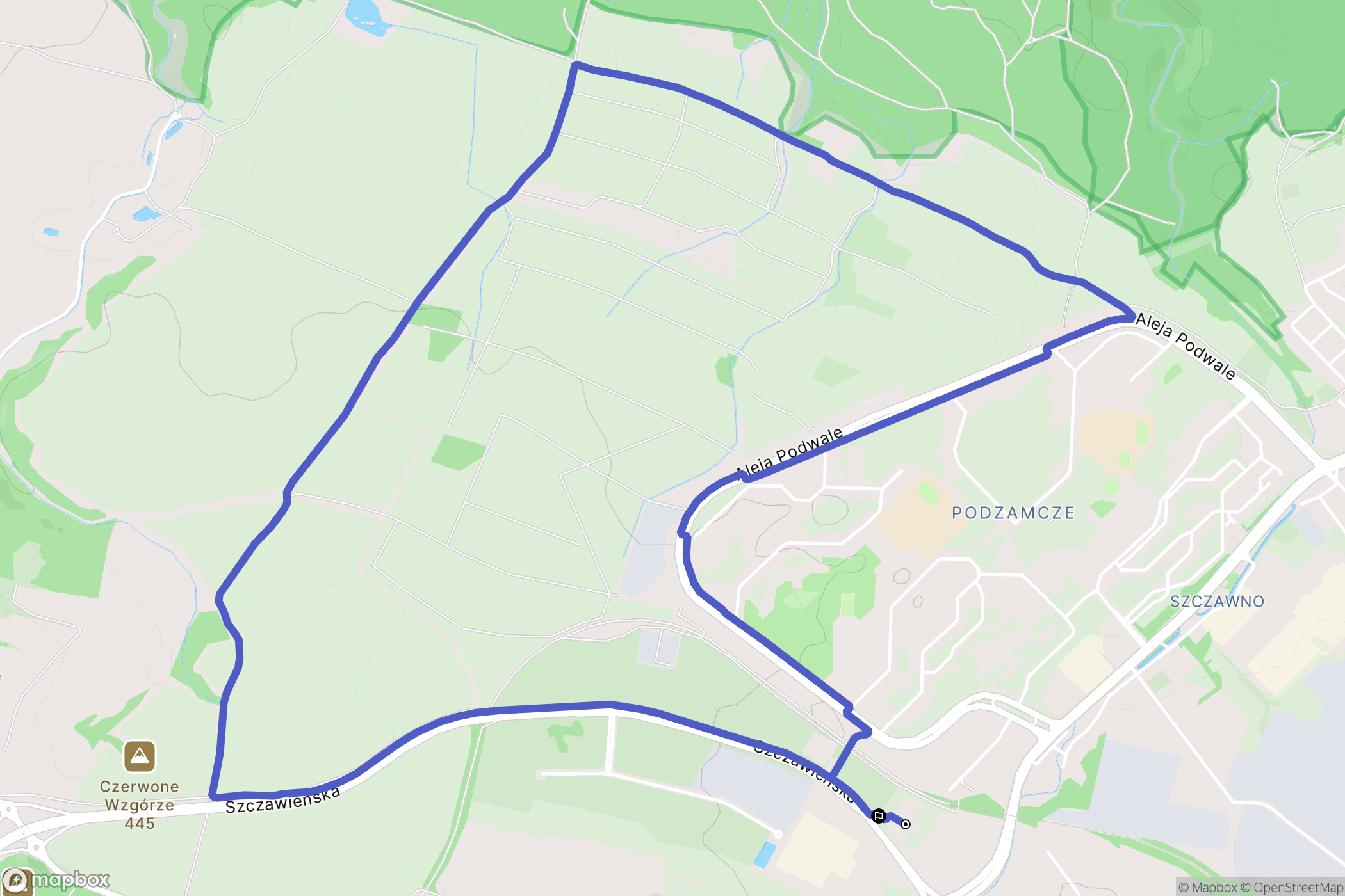 Szczawno-Zdrój: mapa trasy - Poland