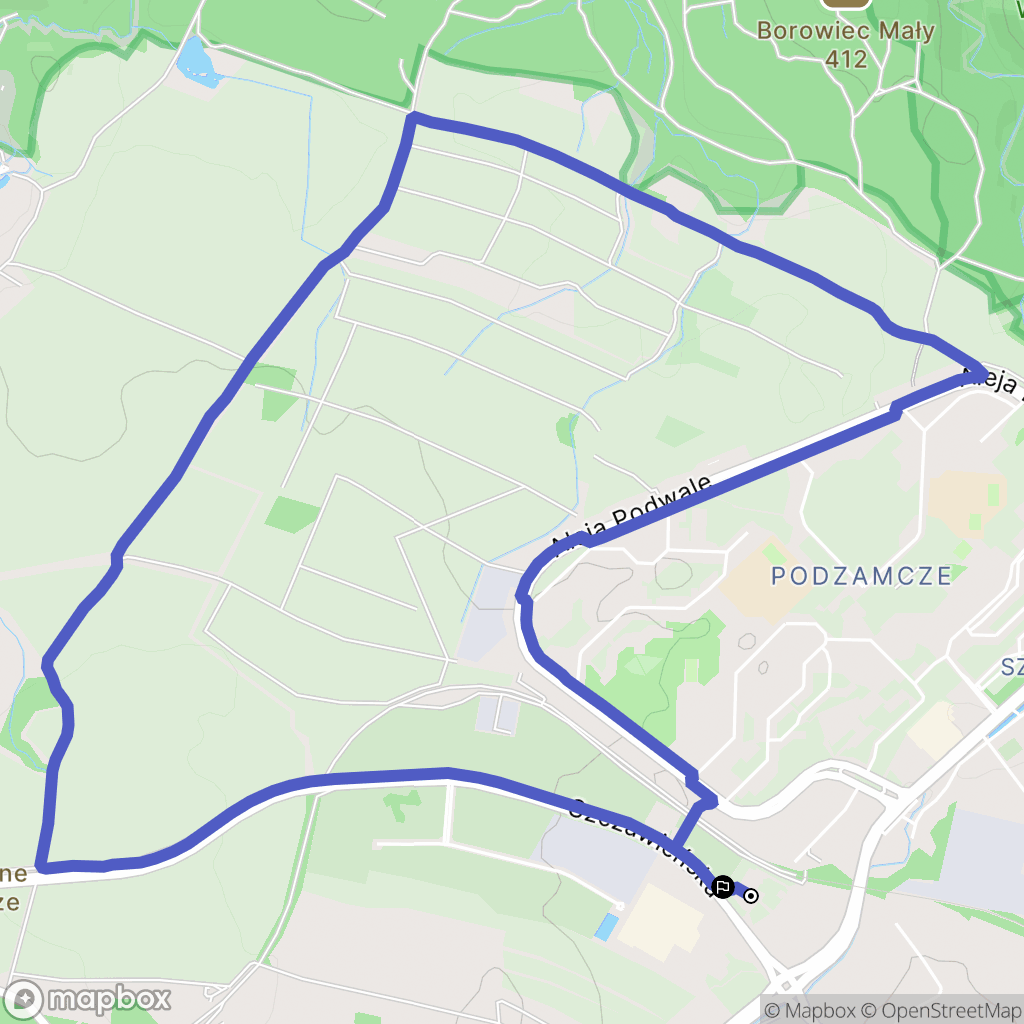 Szczawno-Zdrój: mapa trasy - Poland