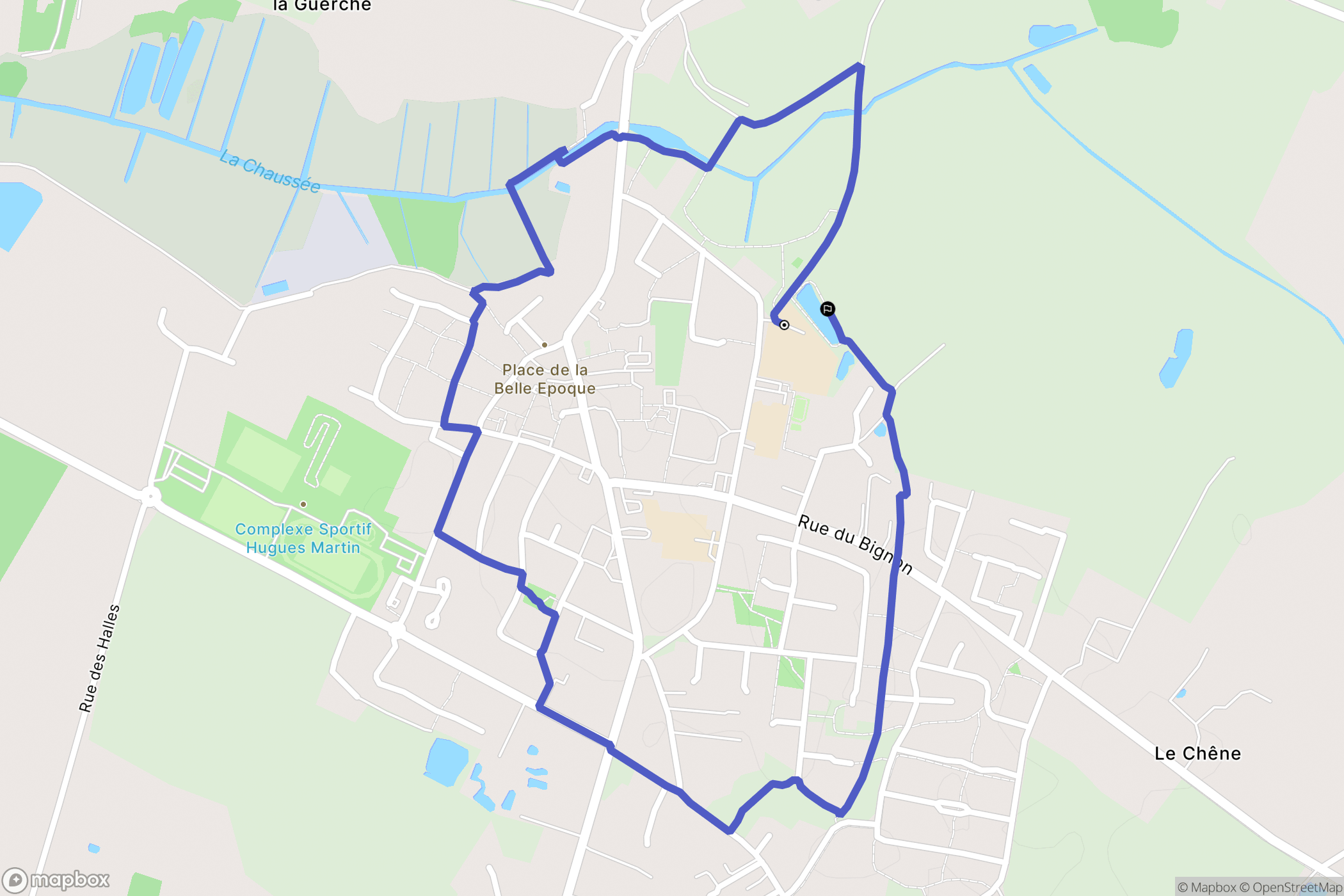 La Chevrolière : carte du parcours de randonnée - France