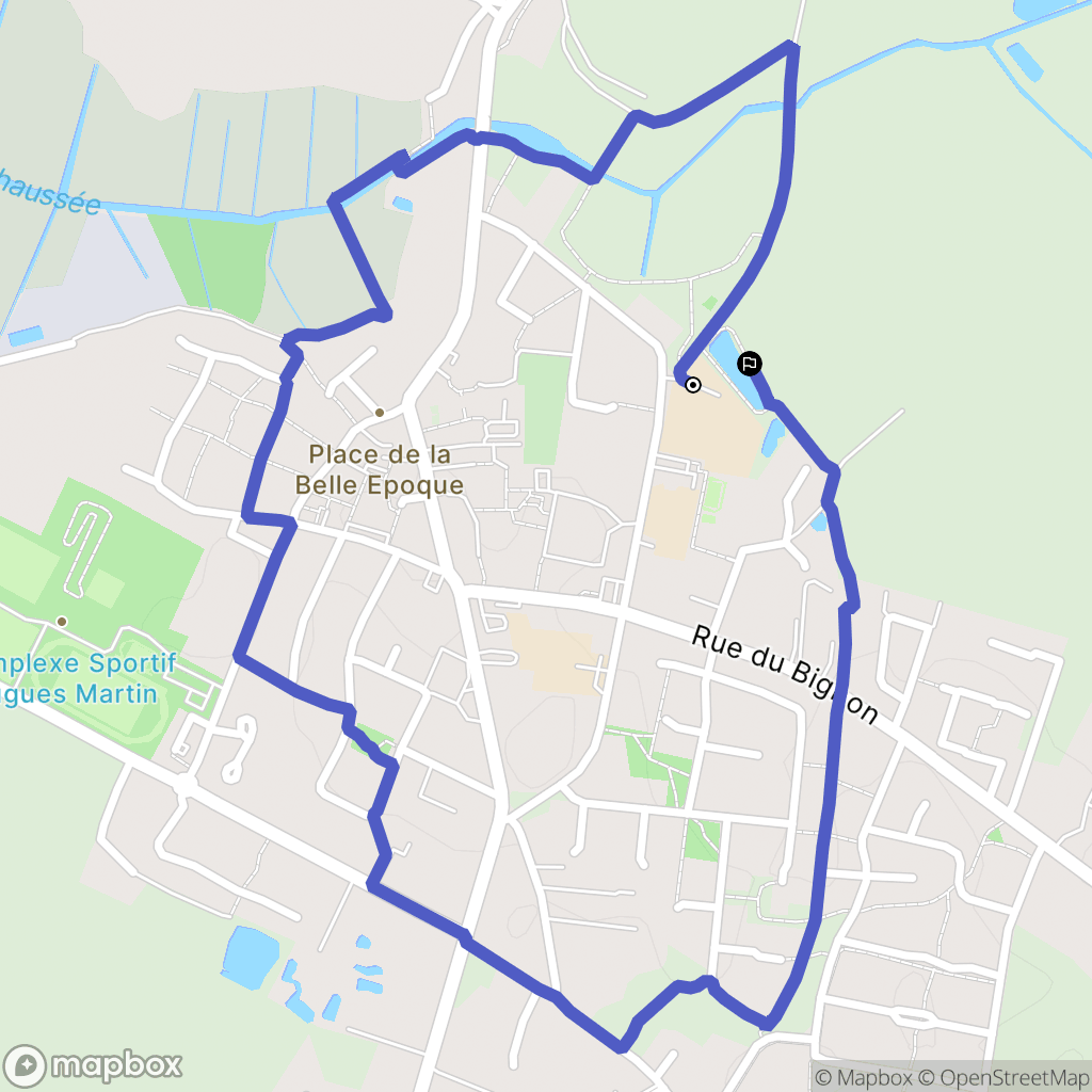 La Chevrolière : carte du parcours de randonnée - France