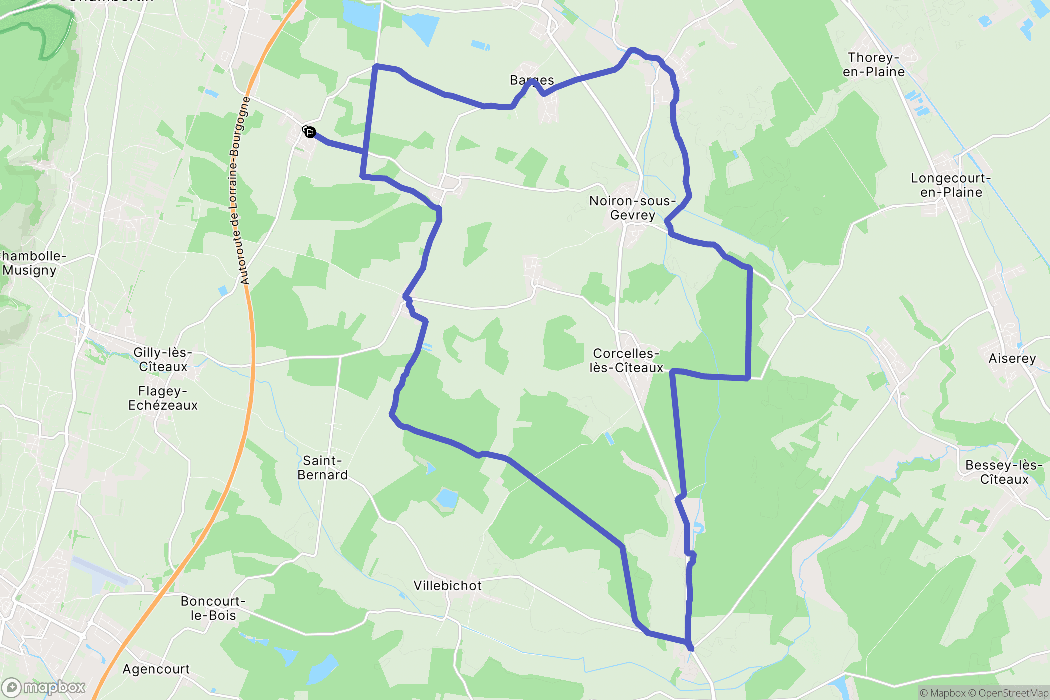 Saint-Philibert : carte du parcours de randonnée - France