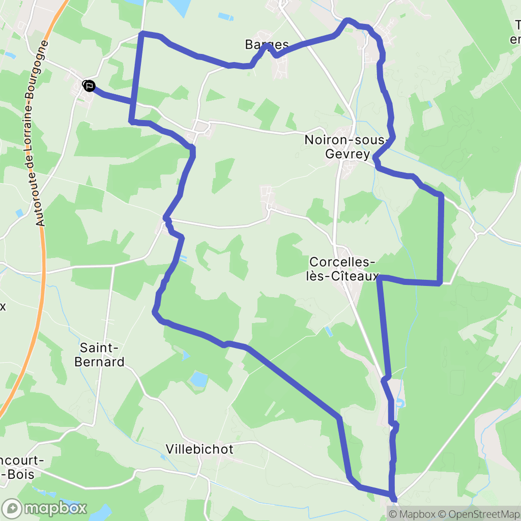 Saint-Philibert : carte du parcours de randonnée - France