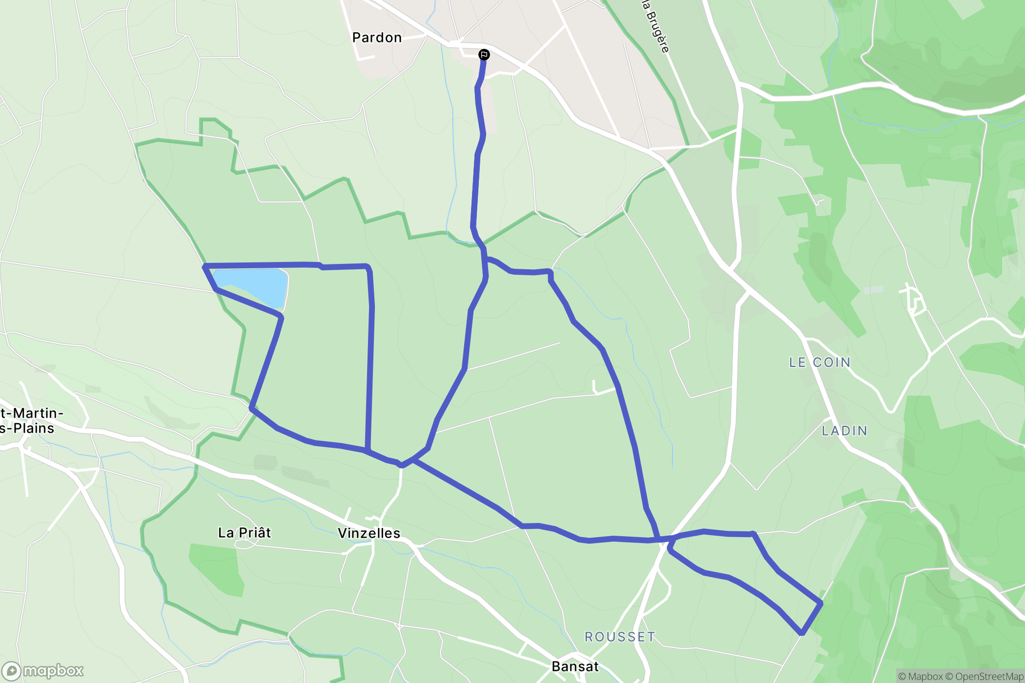 Saint-Rémy-de-Chargnat : carte du parcours de randonnée - France