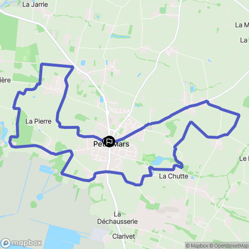 Petit-Mars : carte du parcours de randonnée - France
