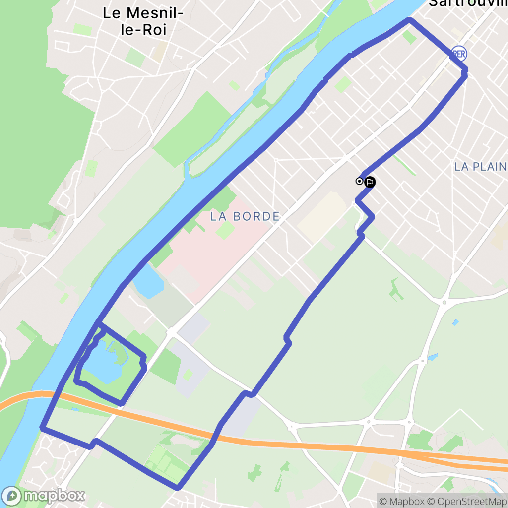 Montesson : carte du parcours de randonnée - France