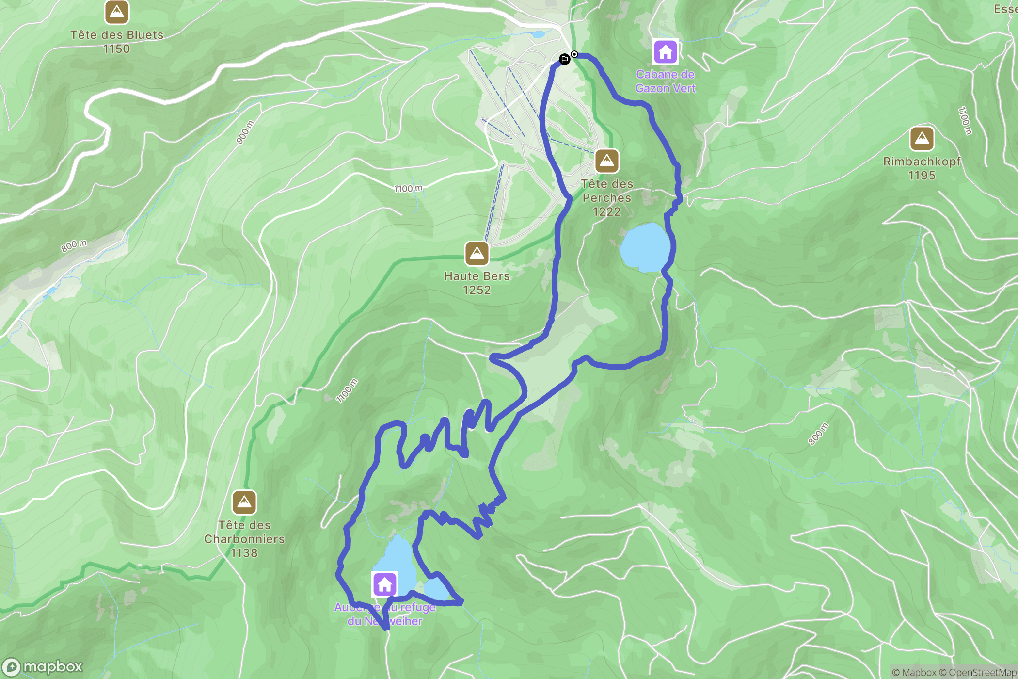 Saint-Maurice-sur-Moselle : carte du parcours de randonnée - France