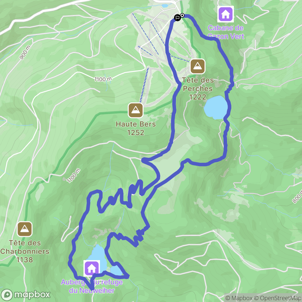 Saint-Maurice-sur-Moselle : carte du parcours de randonnée - France