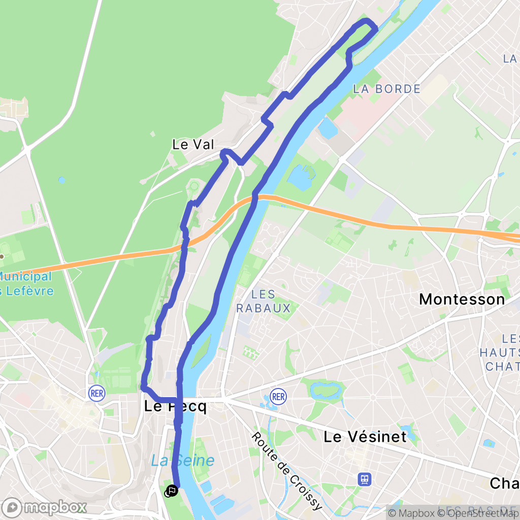 Le Port-Marly : carte du parcours de randonnée - France
