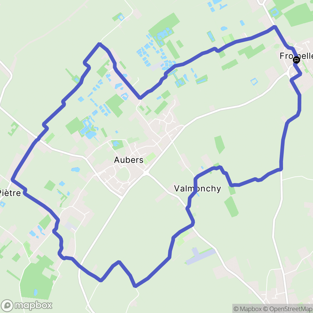 Fromelles : carte du parcours de randonnée - France