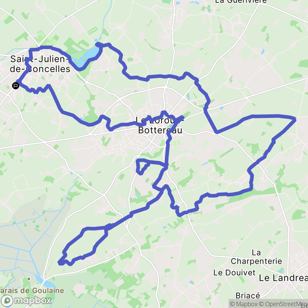 Saint-Julien-de-Concelles : carte du parcours de randonnée - France