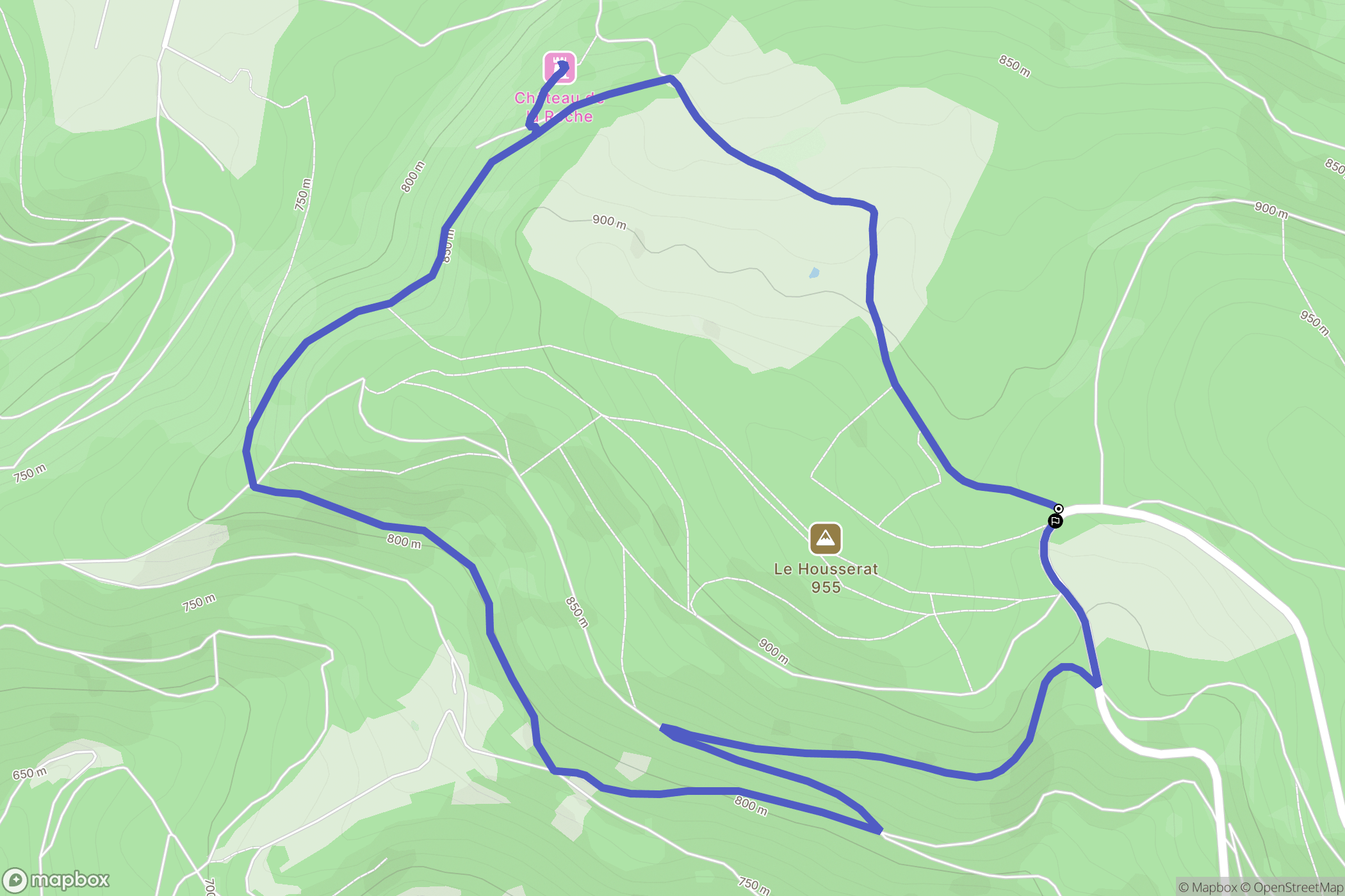Bellefosse : carte du parcours de randonnée - France