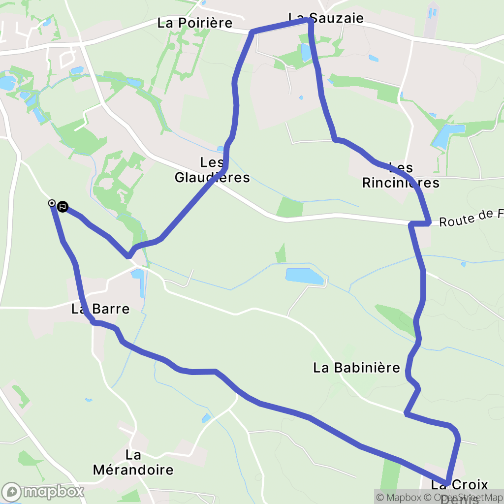 La Garnache : carte du parcours de randonnée - France