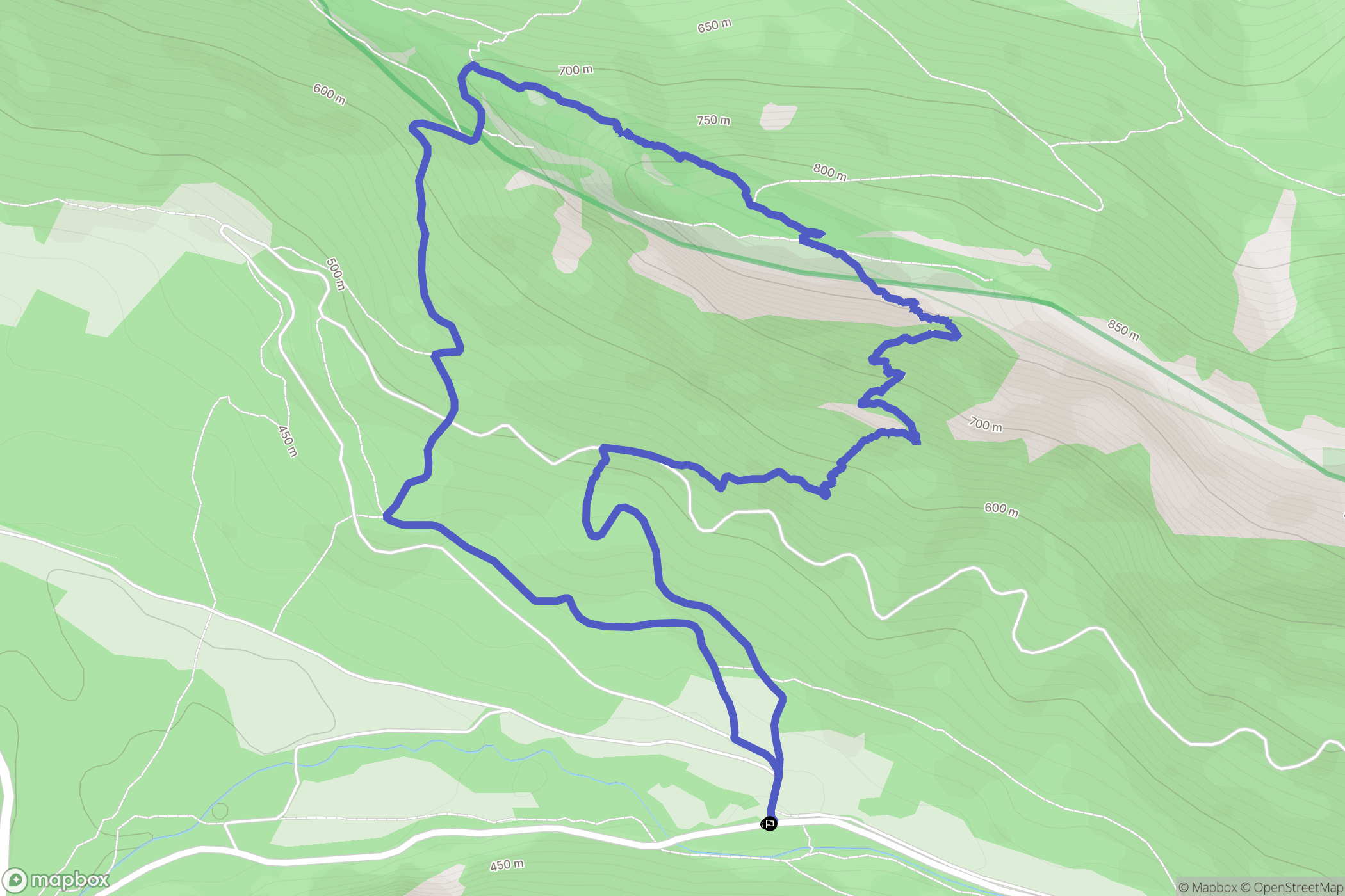 Saou : carte du parcours de randonnée - France