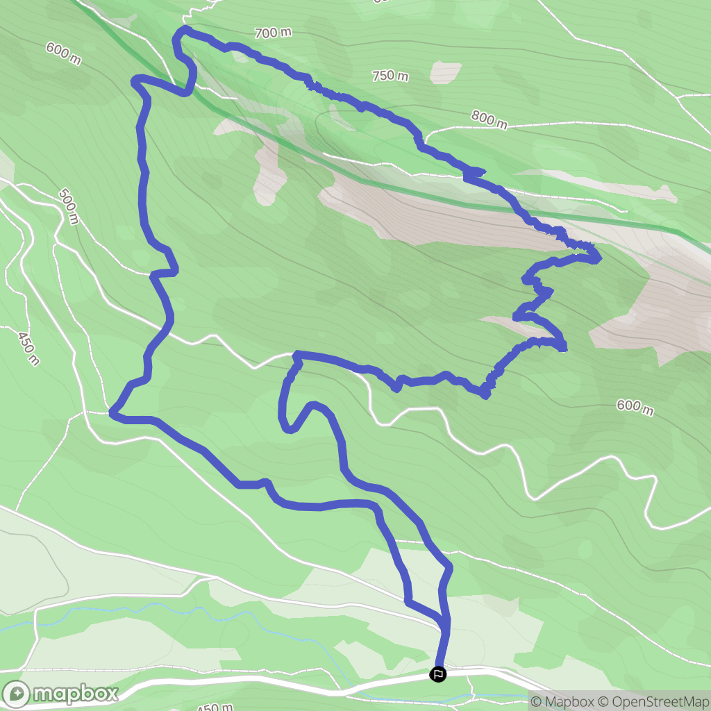 Saou : carte du parcours de randonnée - France