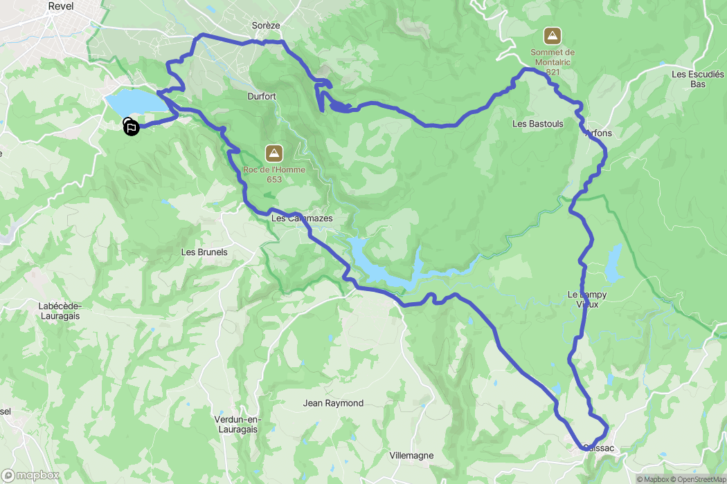 Vaudreuille : carte du parcours de randonnée - France