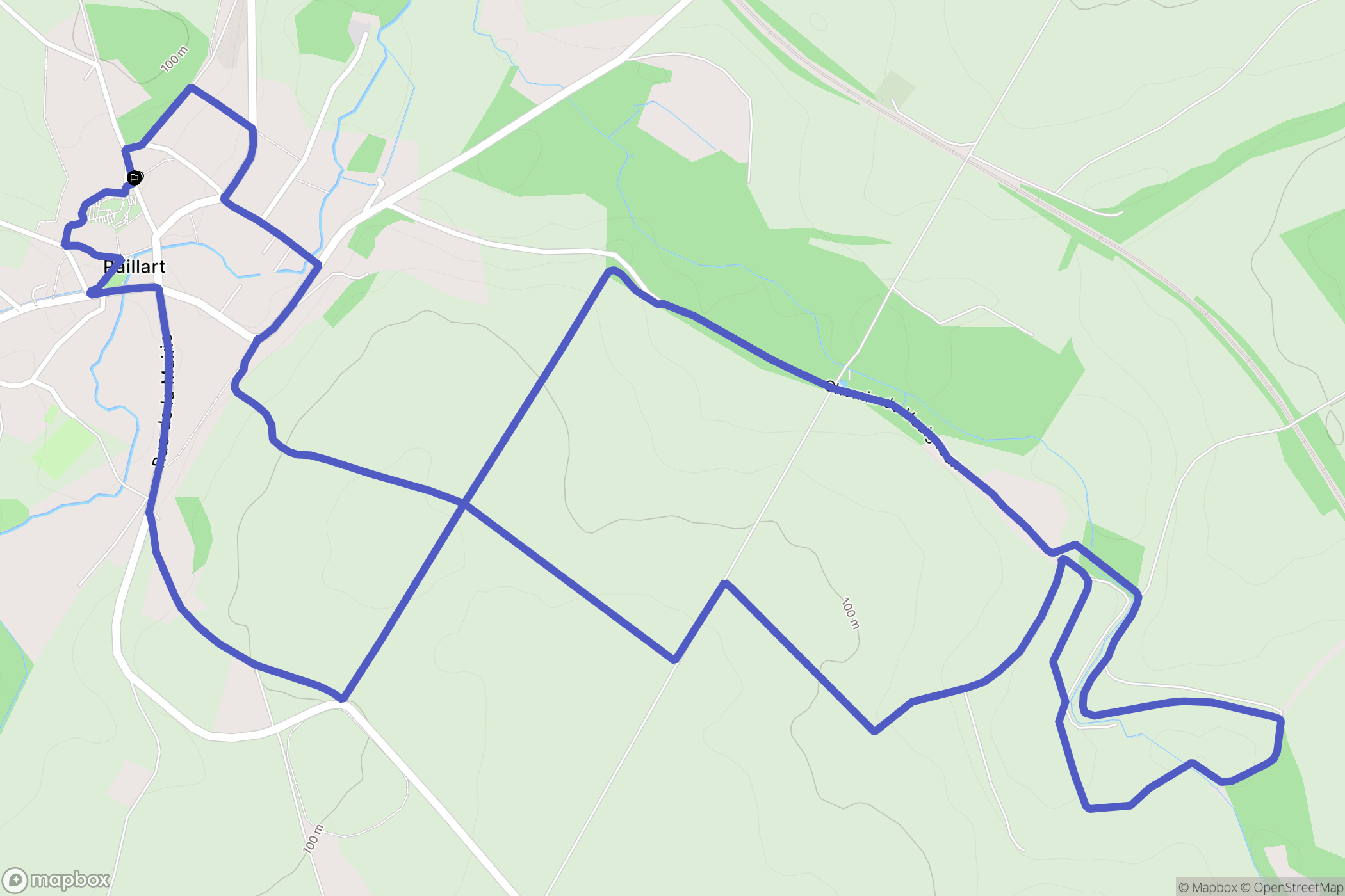 Paillart : carte du parcours de randonnée - France