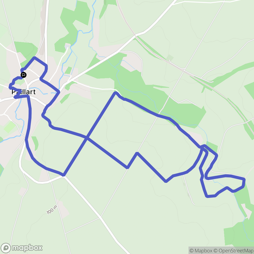 Paillart : carte du parcours de randonnée - France