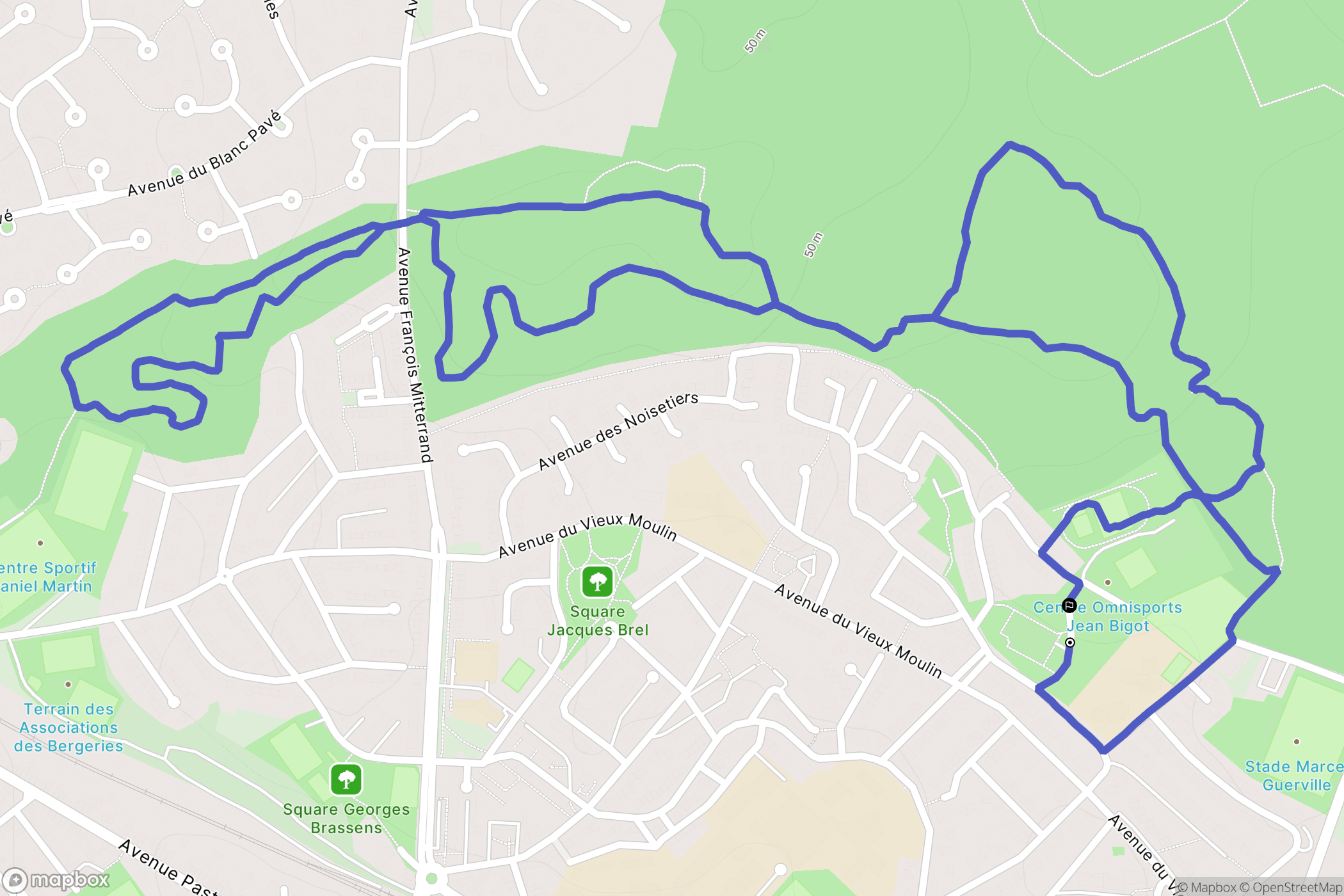 Étaples : carte du parcours de randonnée - France