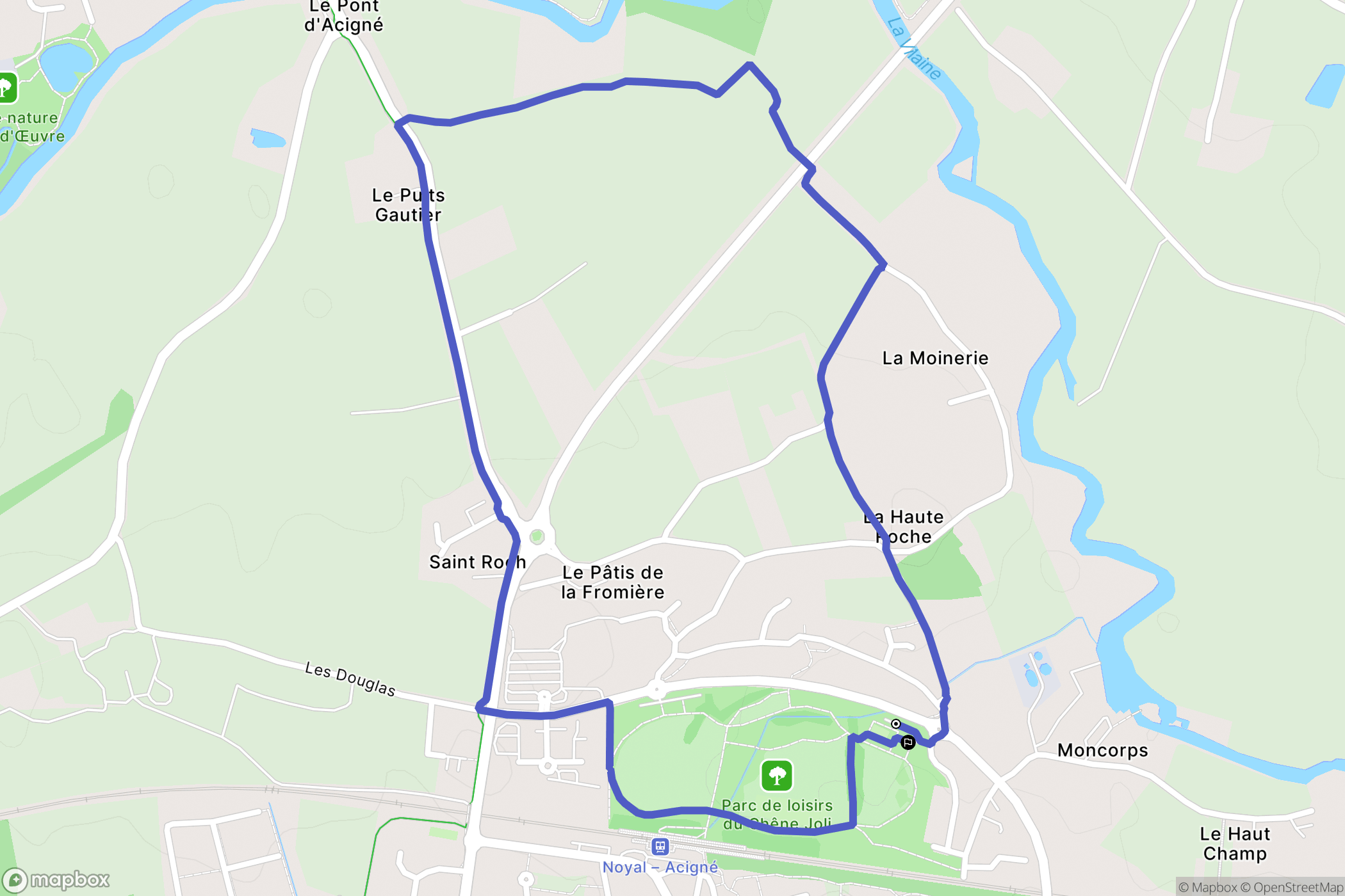 Noyal-sur-Vilaine : carte du parcours de randonnée - France