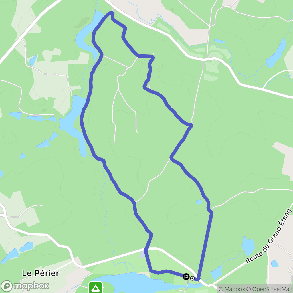 La Jemaye-Ponteyraud : carte du parcours de randonnée - France