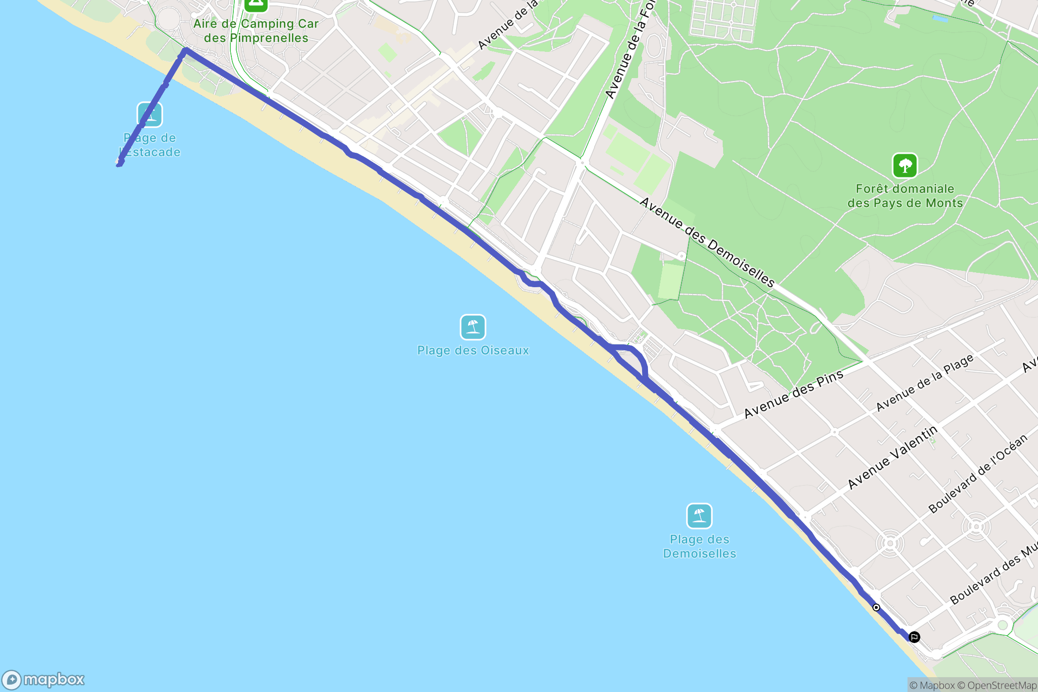 Saint-Hilaire-de-Riez : carte du parcours de randonnée - France