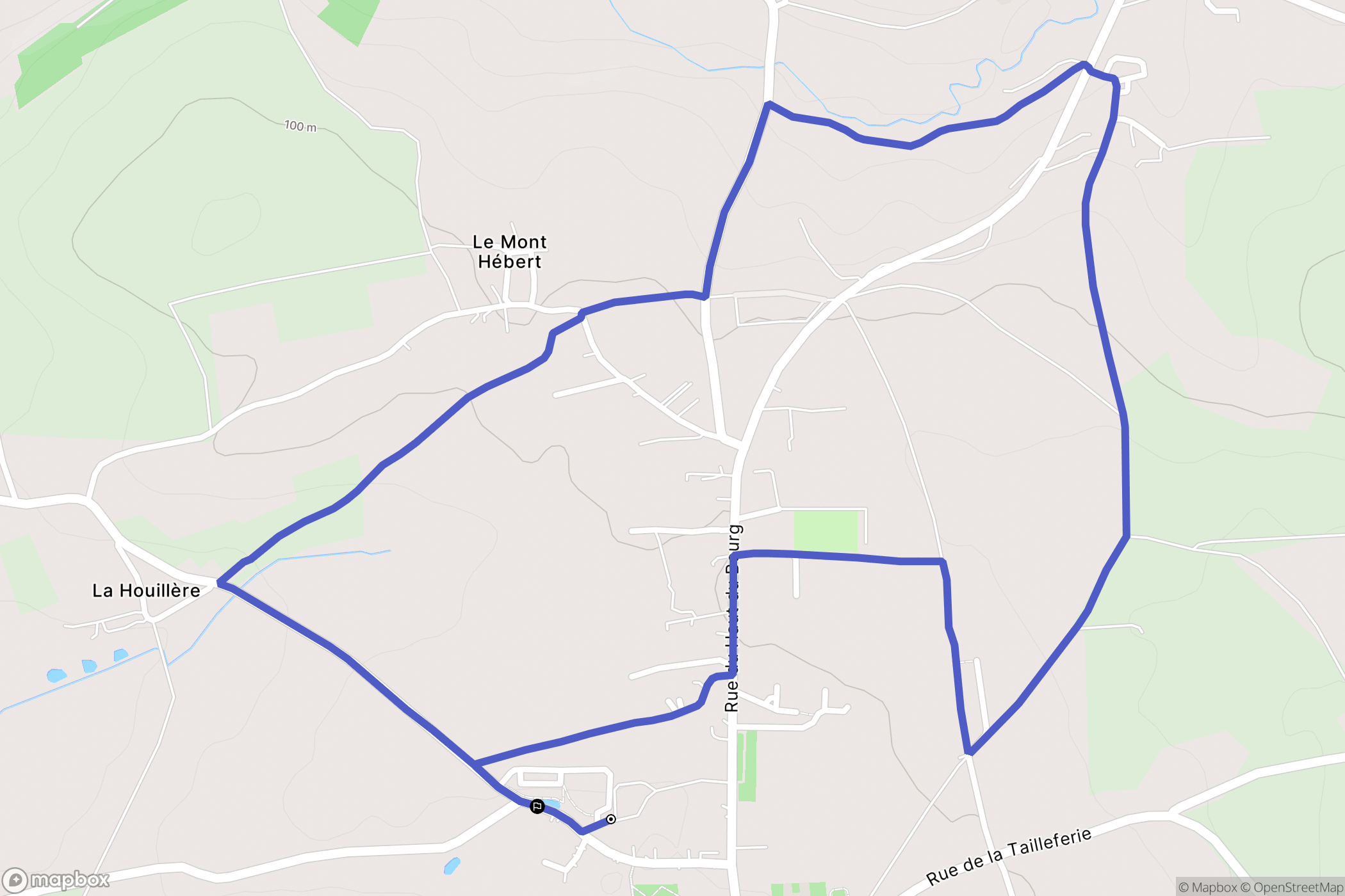 Domjean : carte du parcours de randonnée - France