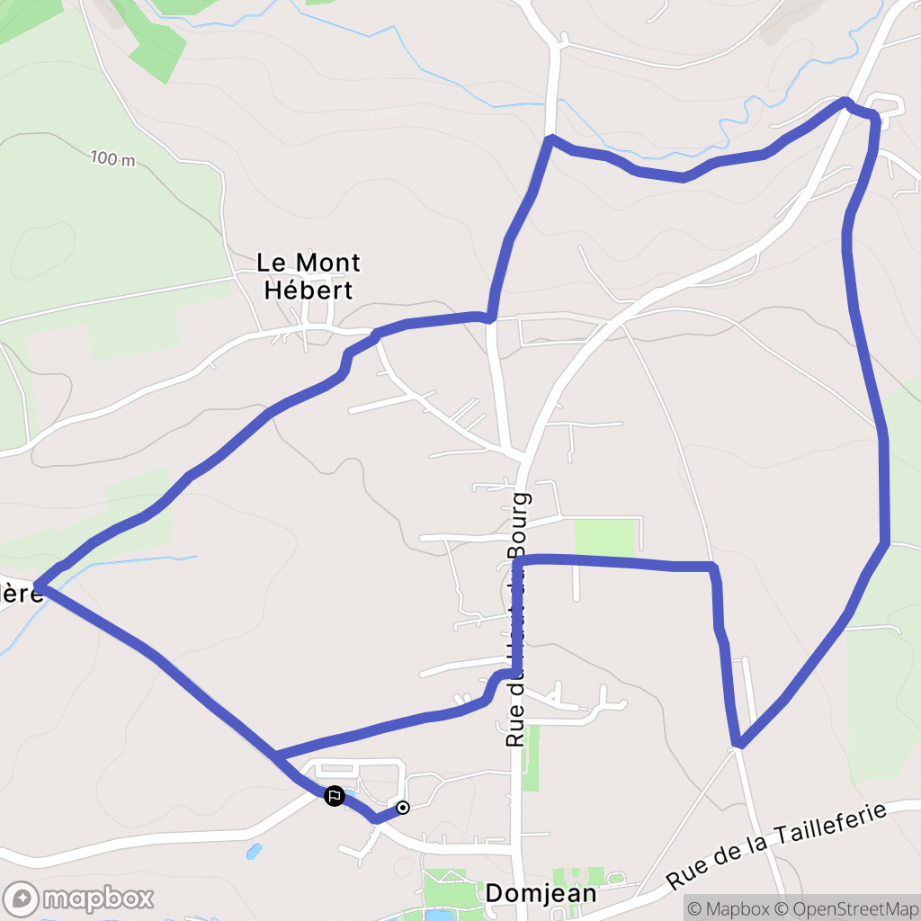 Domjean : carte du parcours de randonnée - France