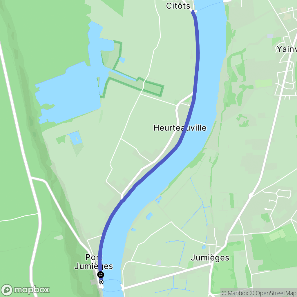 Heurteauville : carte du parcours de randonnée - France