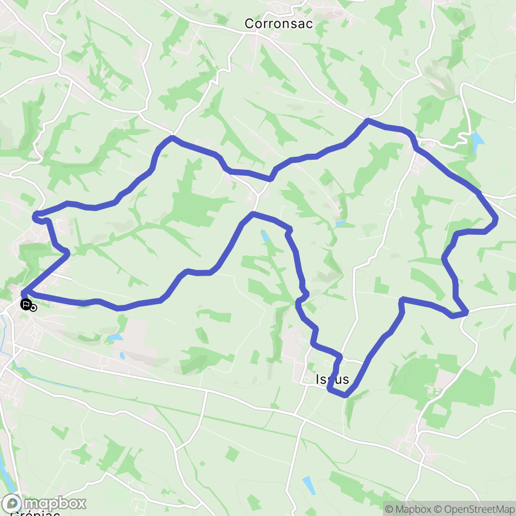 Venerque : carte du parcours de randonnée - France