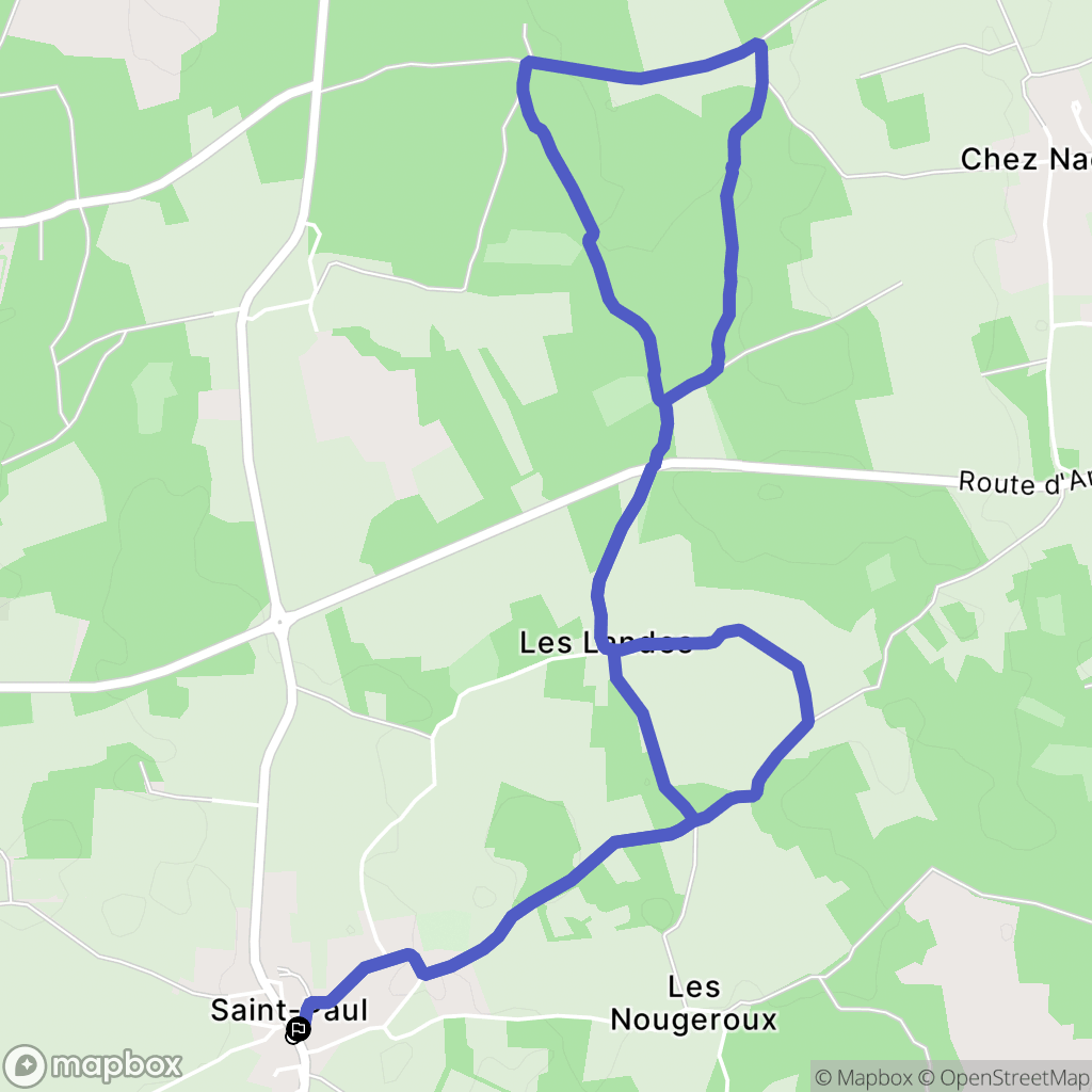 Chazelles : carte du parcours de randonnée - France