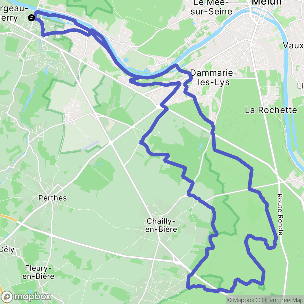 Saint-Fargeau-Ponthierry : carte du parcours de randonnée - France