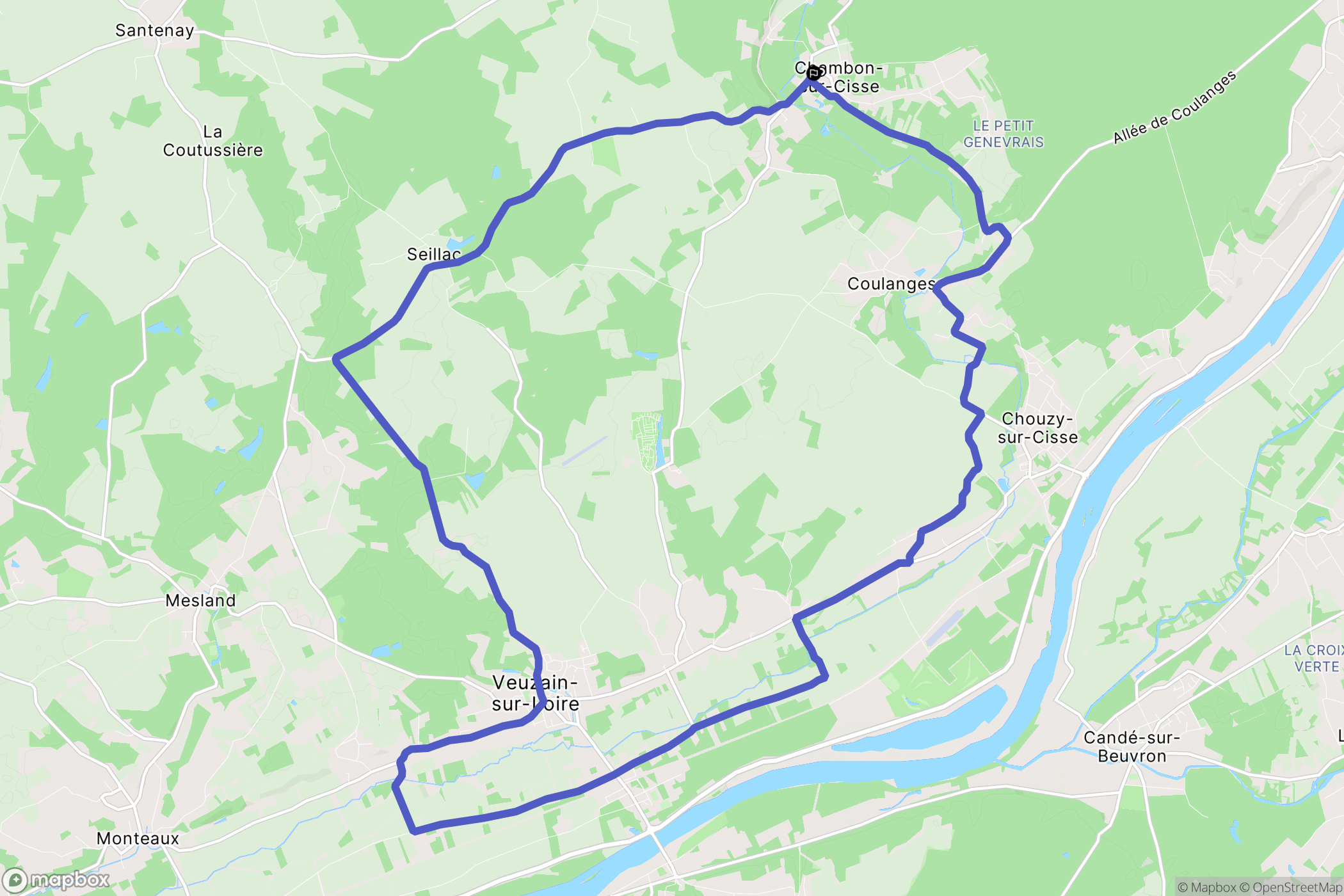 Valencisse : carte du parcours de randonnée - France