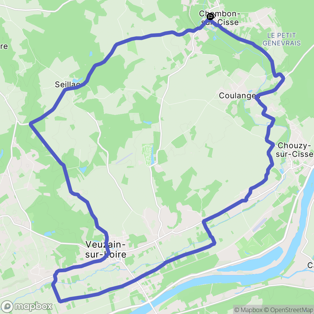 Valencisse : carte du parcours de randonnée - France